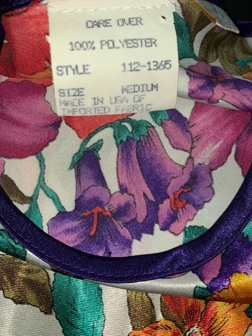 b l o o m :: Vintage Floral Satin Slip Dress Nightie Nightgown - Picture 9 of 14